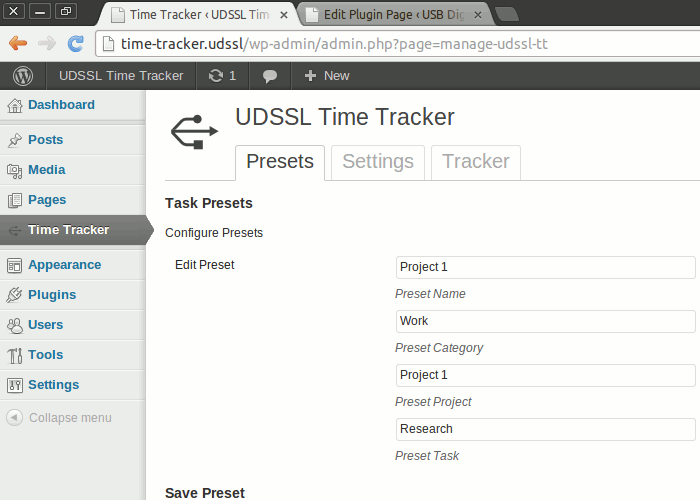 UDSSL Time Tracker Admin Backend