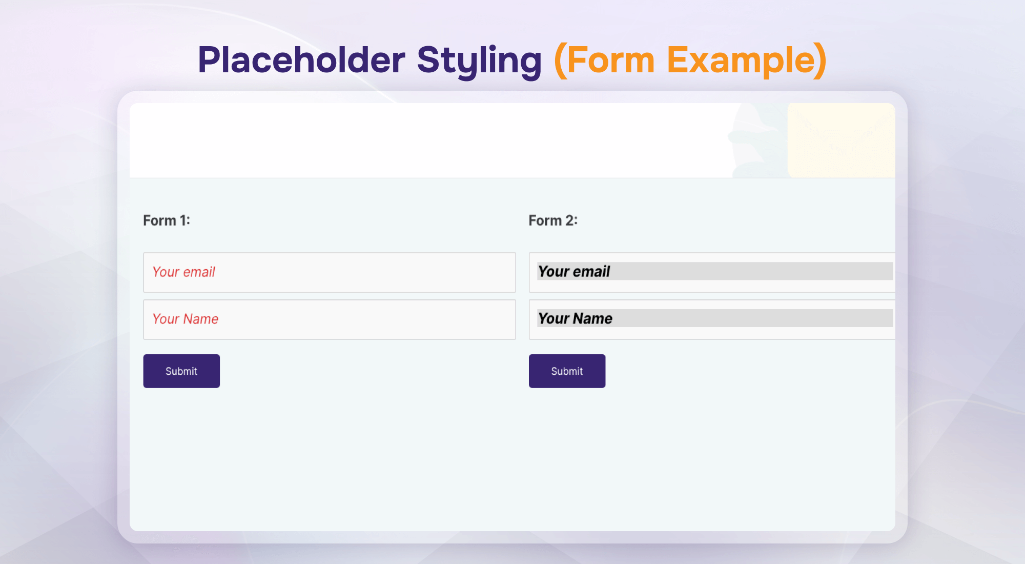 Conditional Field (Form Example)