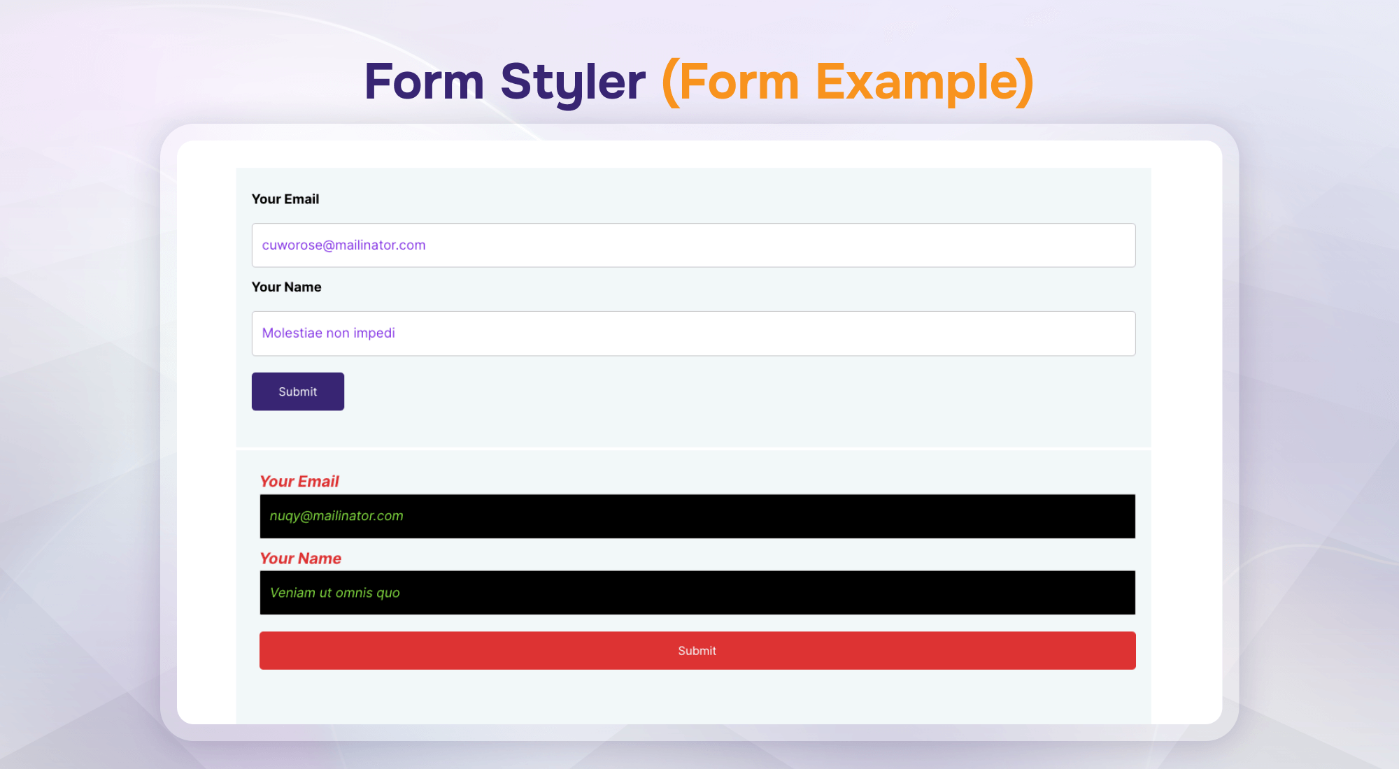 Range Slider (Form Example)