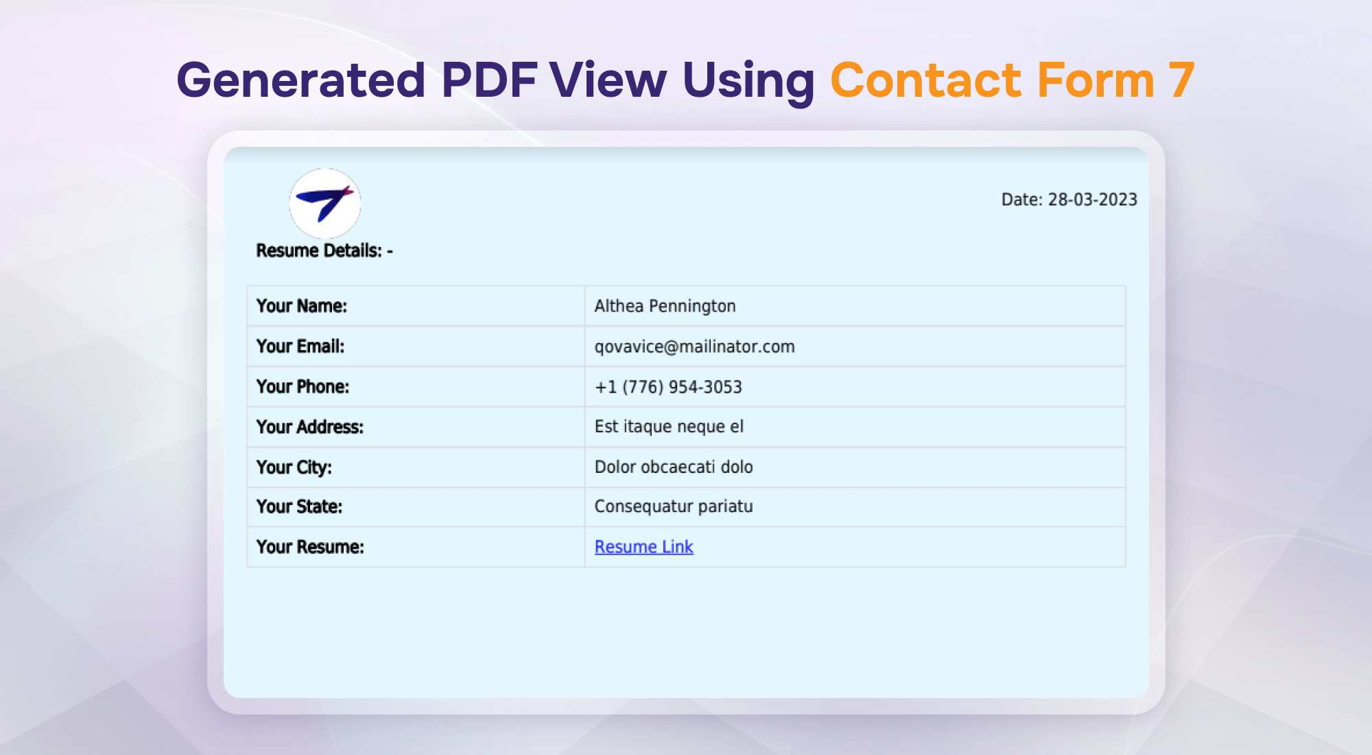 Dynamic Text (Form Example)
