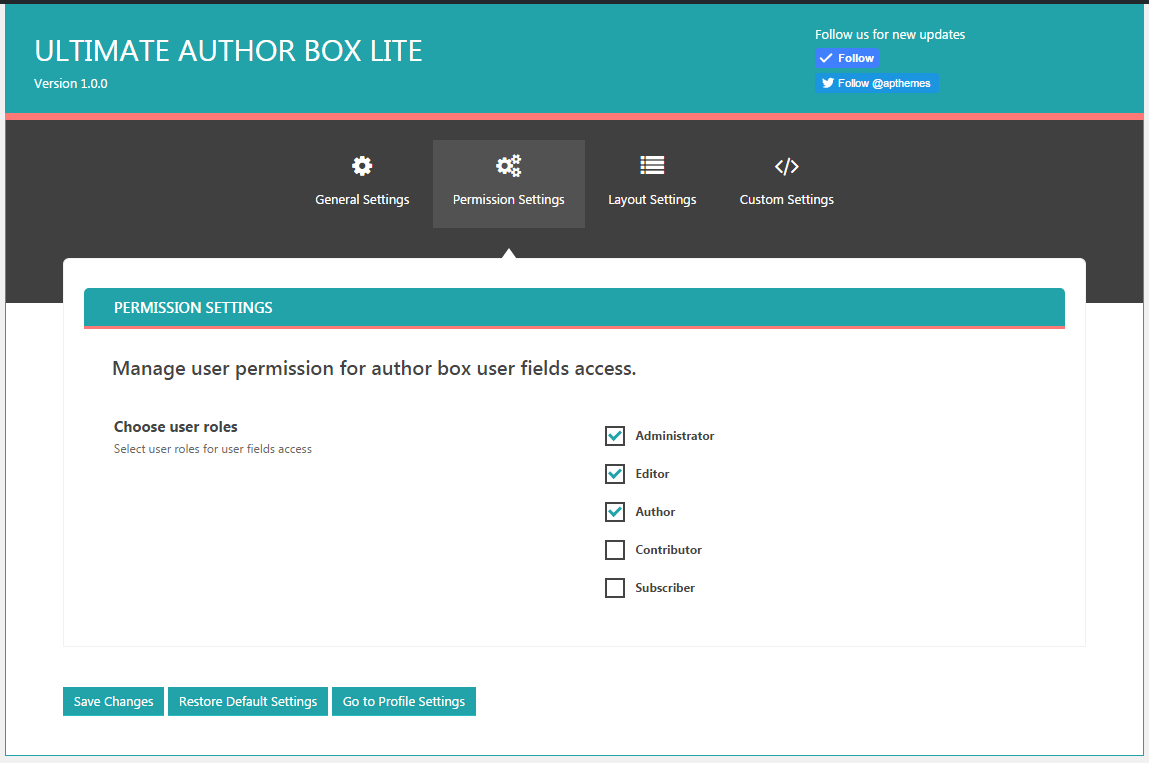 Author Posts Tab