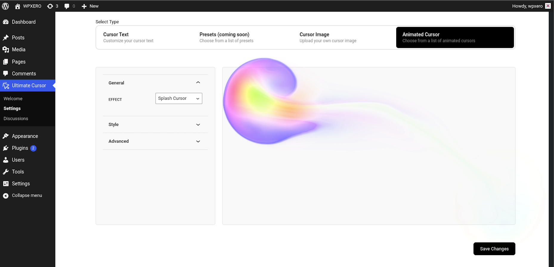 **Cursor Type Animated** 🎞️ – Add life to your site with animated cursors that move and respond.