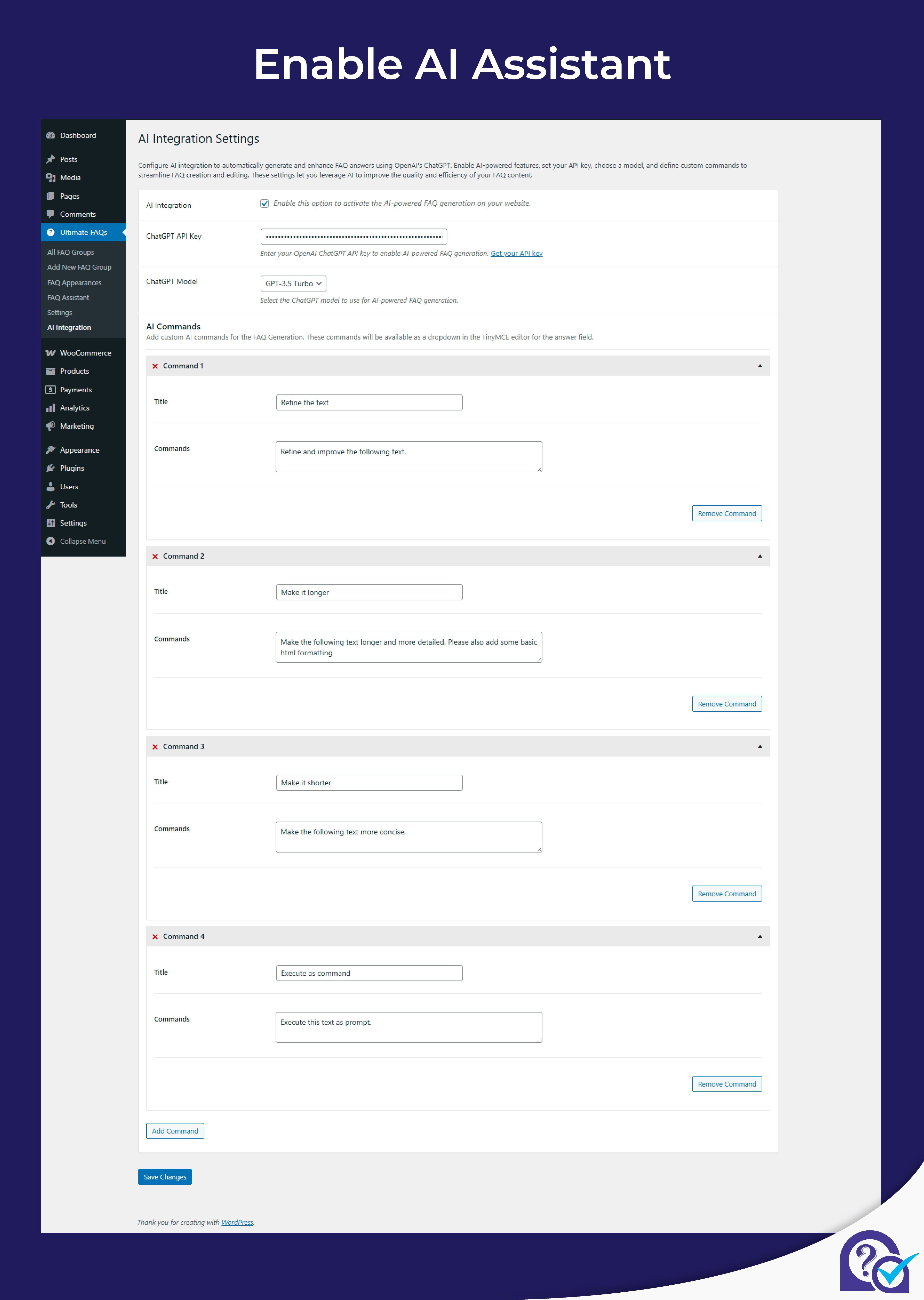 WooCommerce Product FAQ Tab: Example of FAQs displayed directly on a WooCommerce product landing page, helping customers get instant answers before purchase.