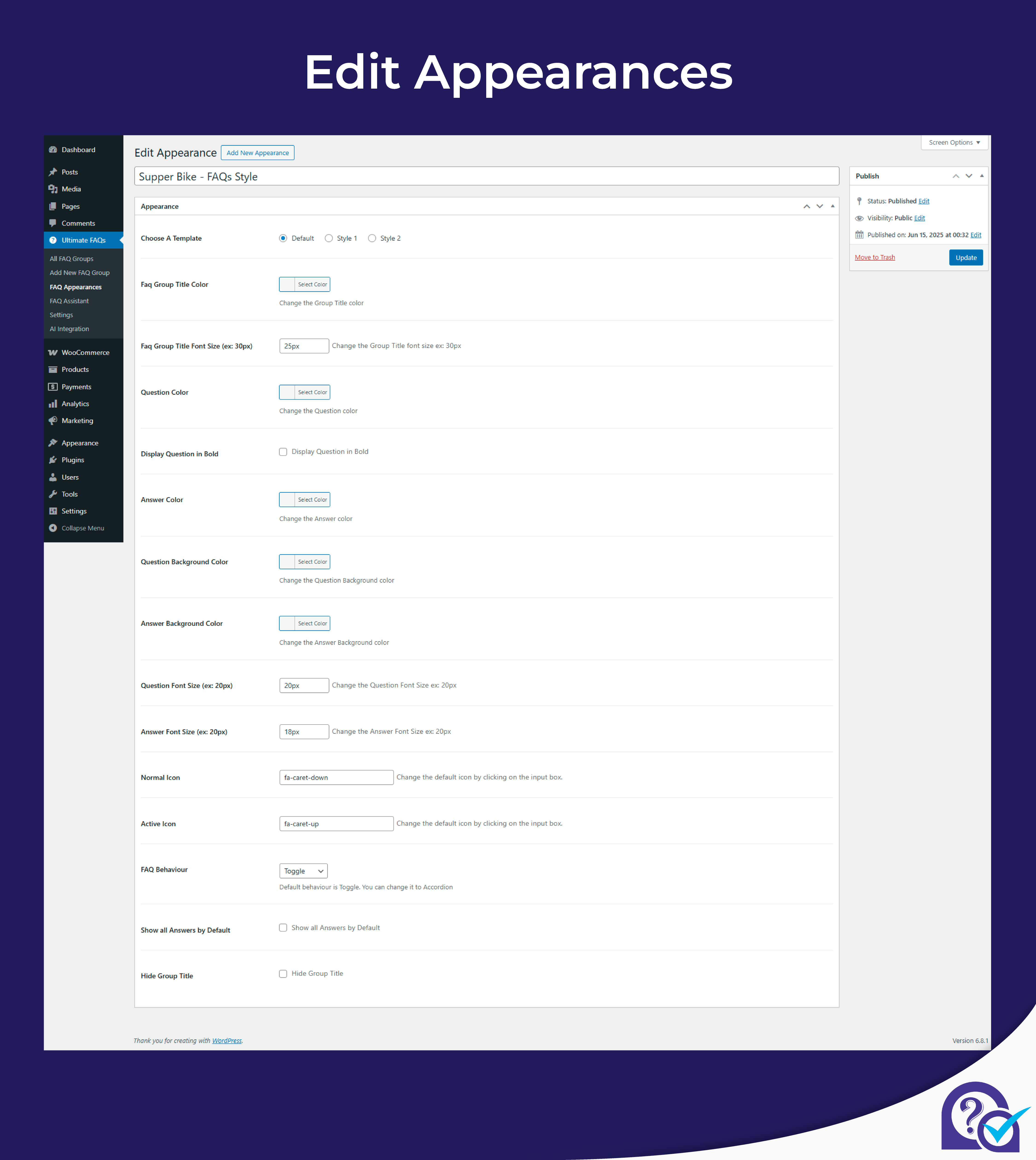 AI content generation: Instantly generate suggested answers for your FAQs using AI, streamlining the process of creating accurate and helpful responses.