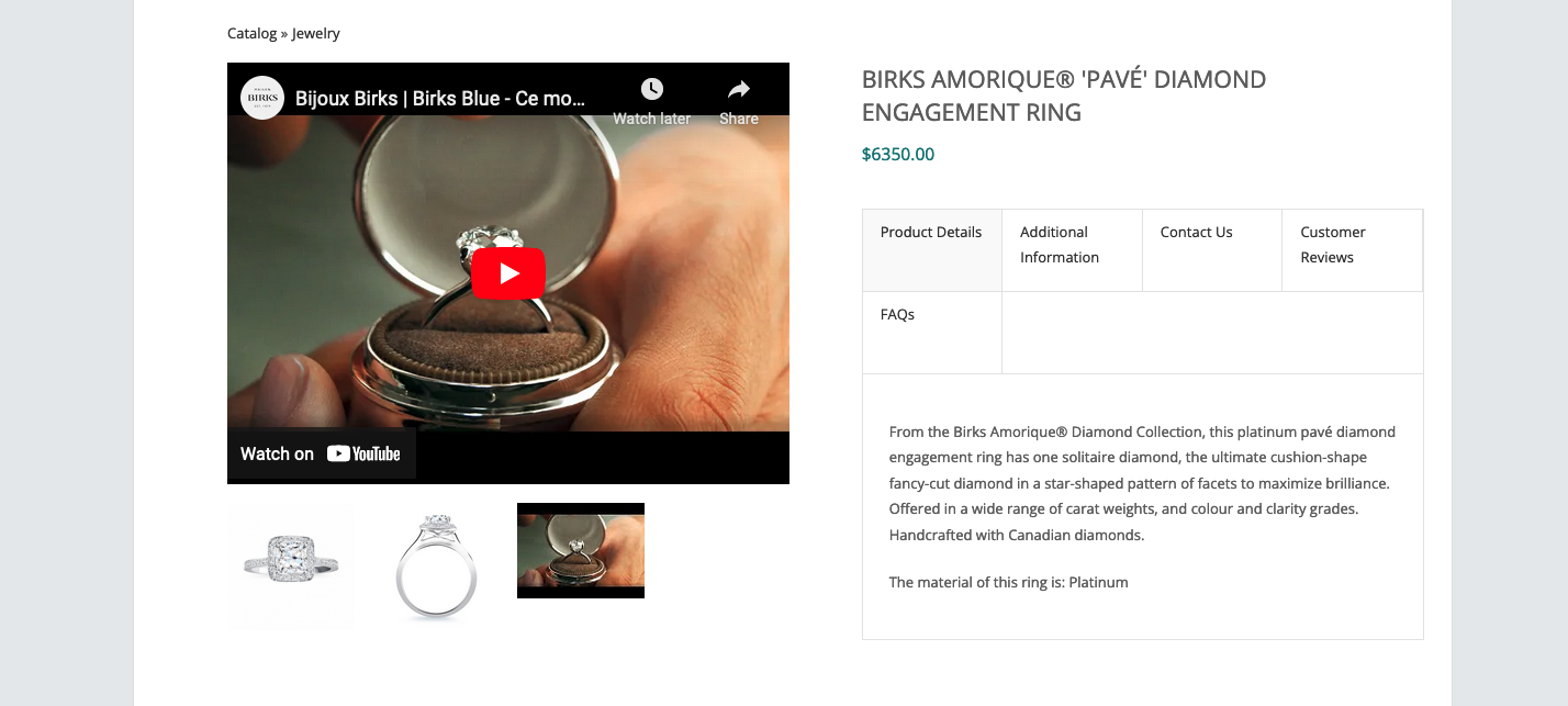 Default product page