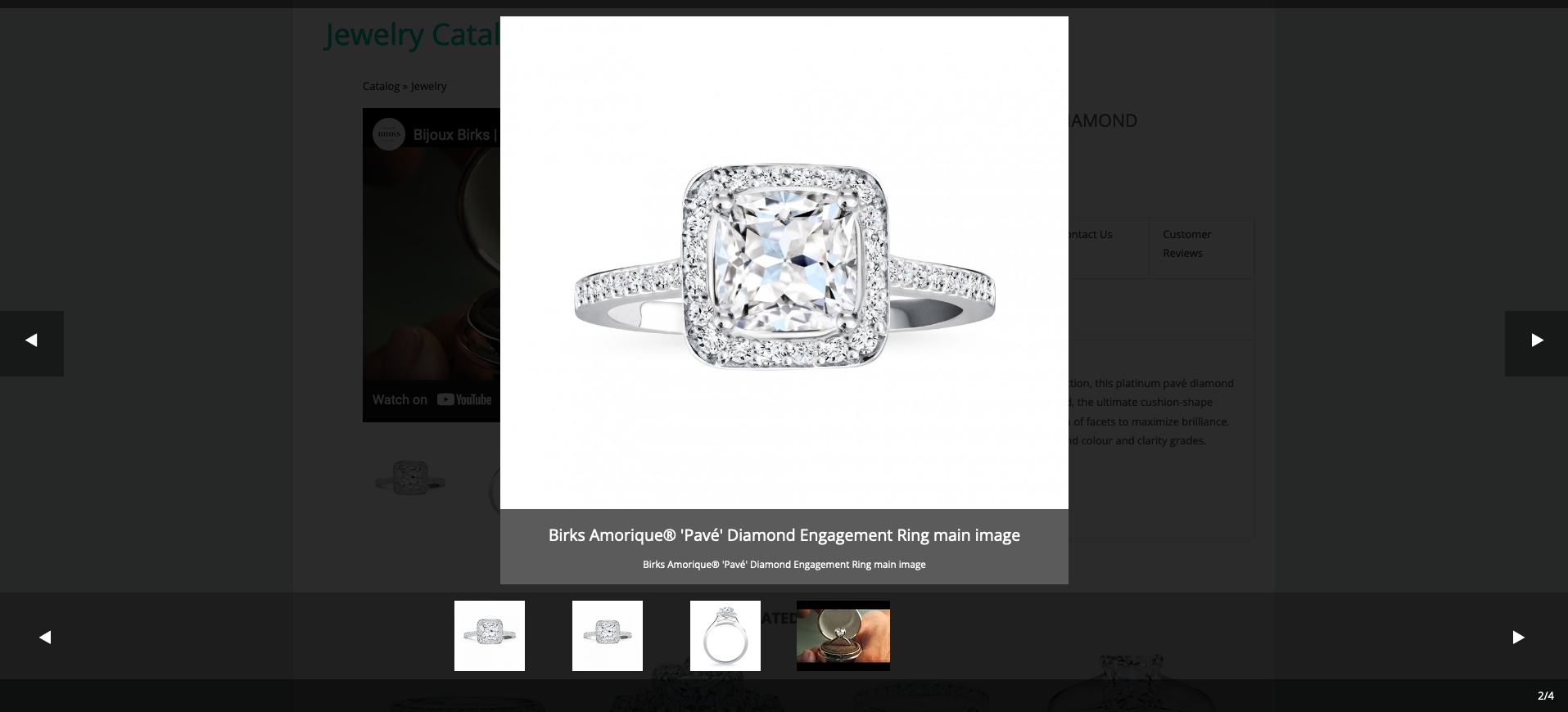 Tabbed product page also showing related products