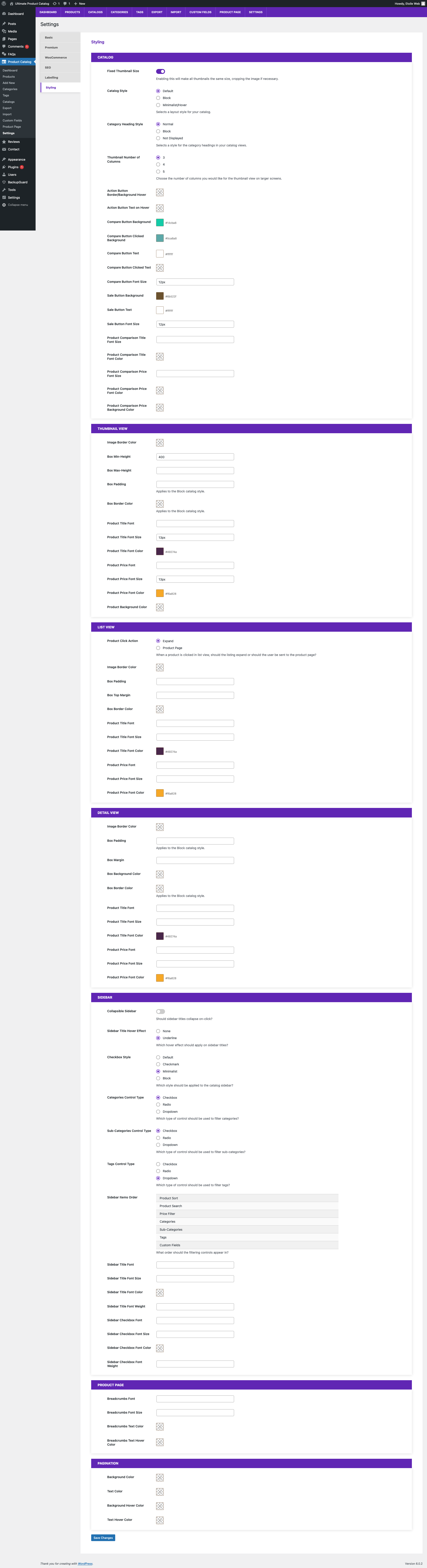Page edit screen with block added