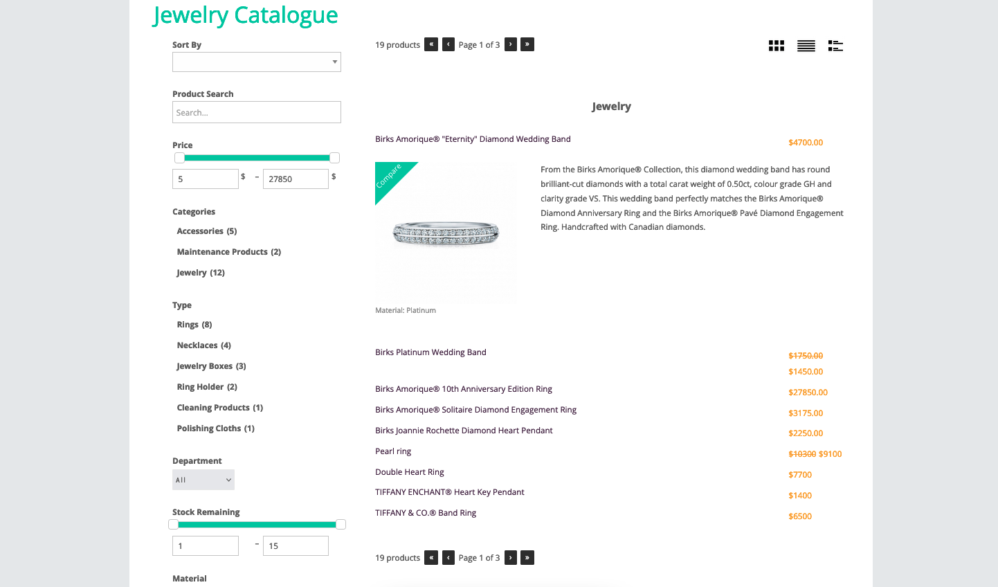 Admin dashboard screen