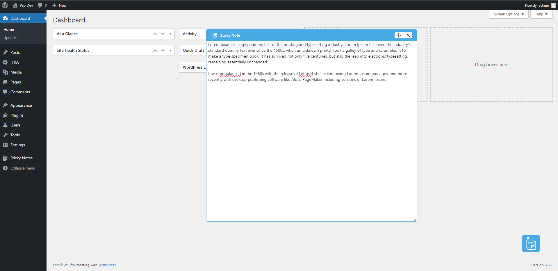 screenshot-3.png: Displays a sticky note on a page with stratched size.