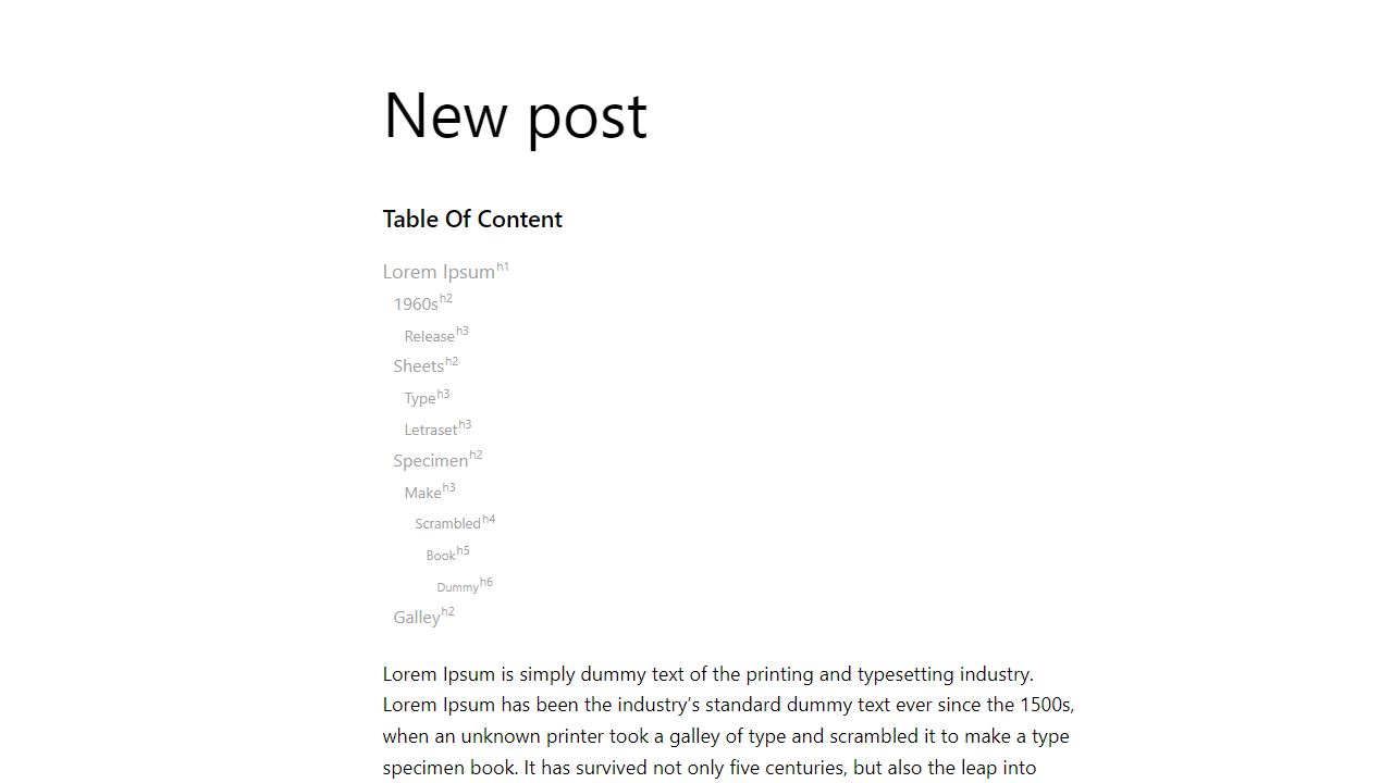 Ultimate TOC Style 1.