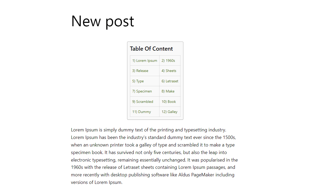 Ultimate TOC Style 3.