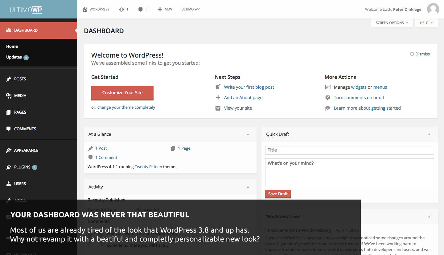 The new style of your dashboard.