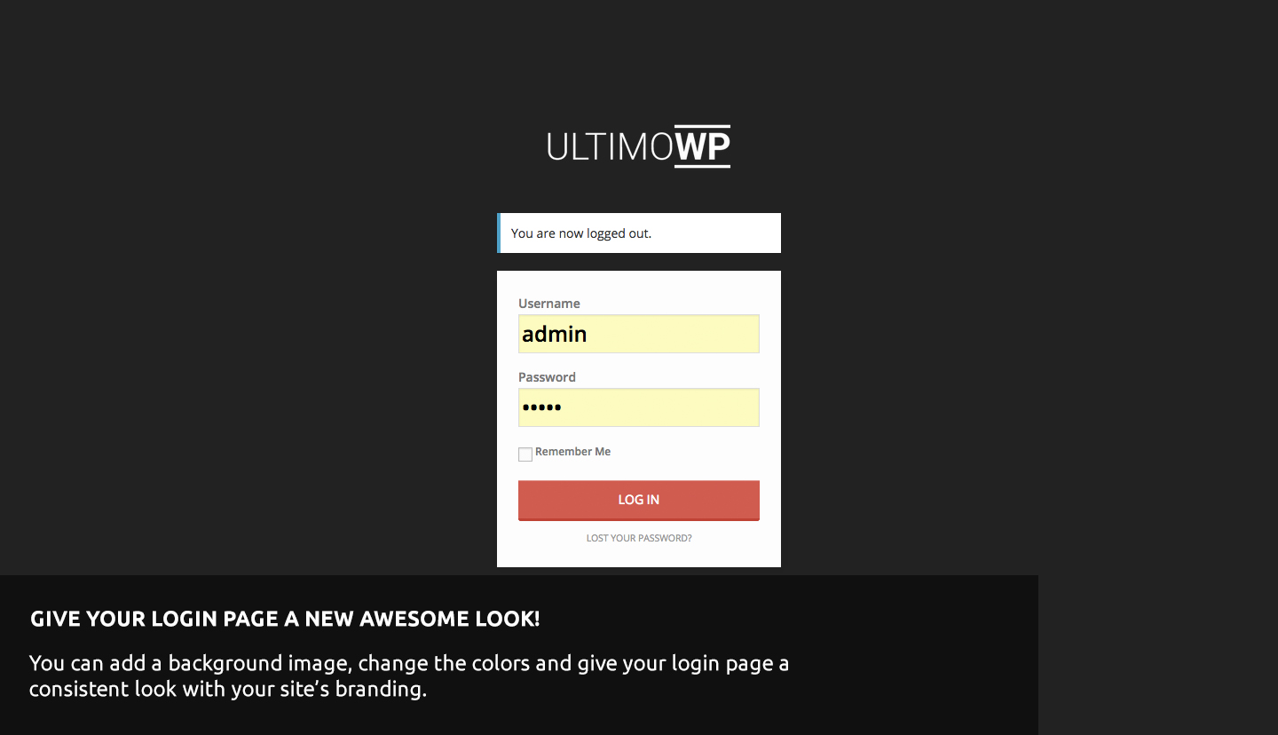 Personalize your login page.