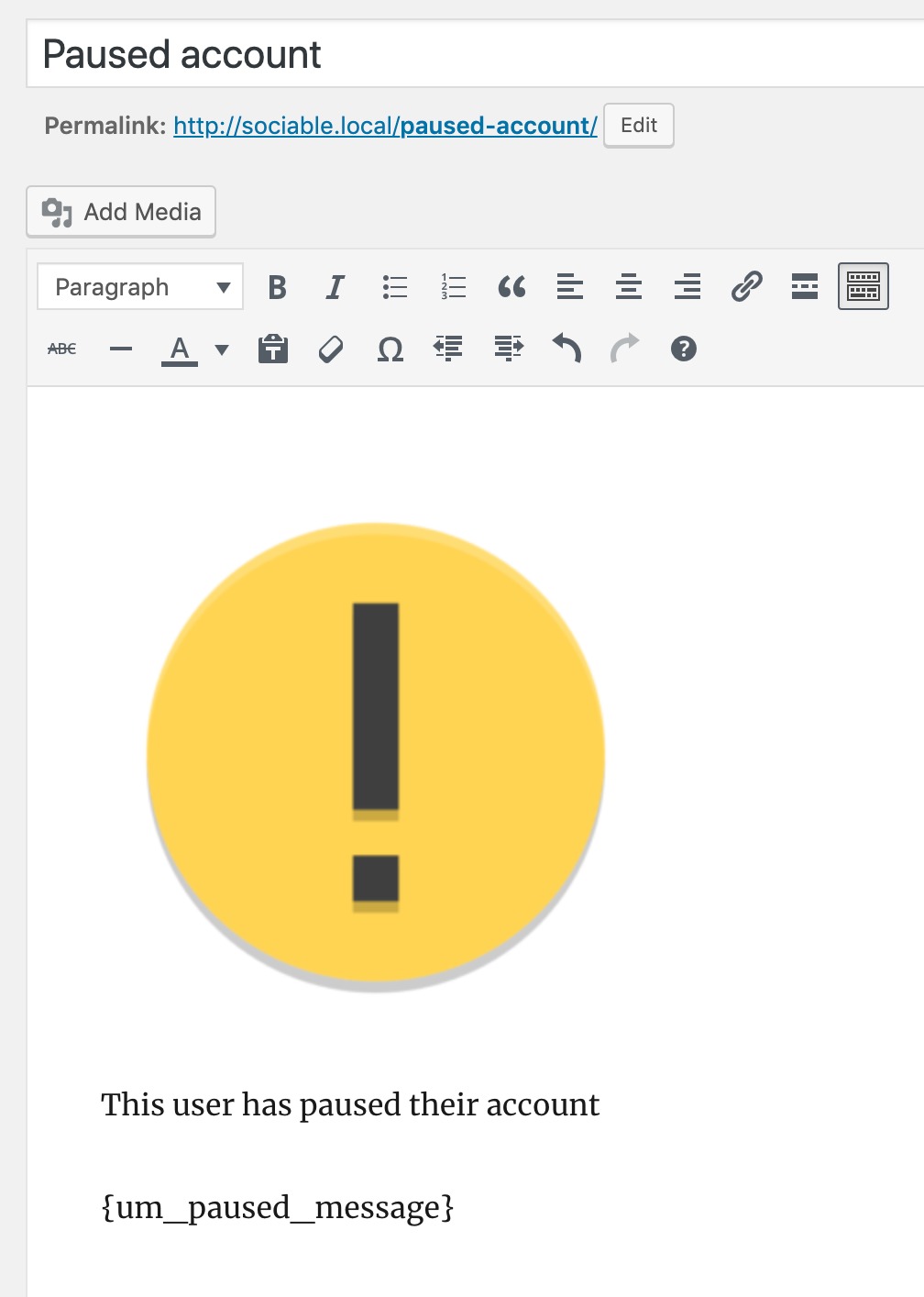 Paused Page Template