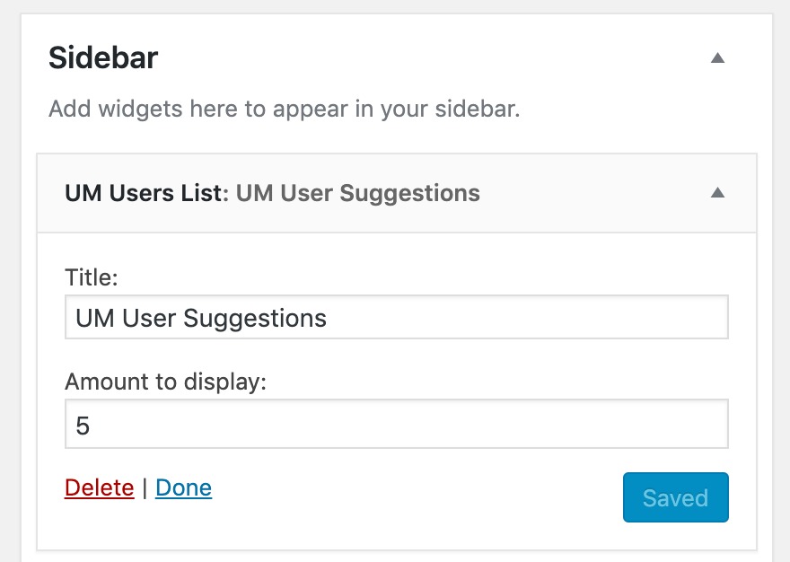 Widget Settings