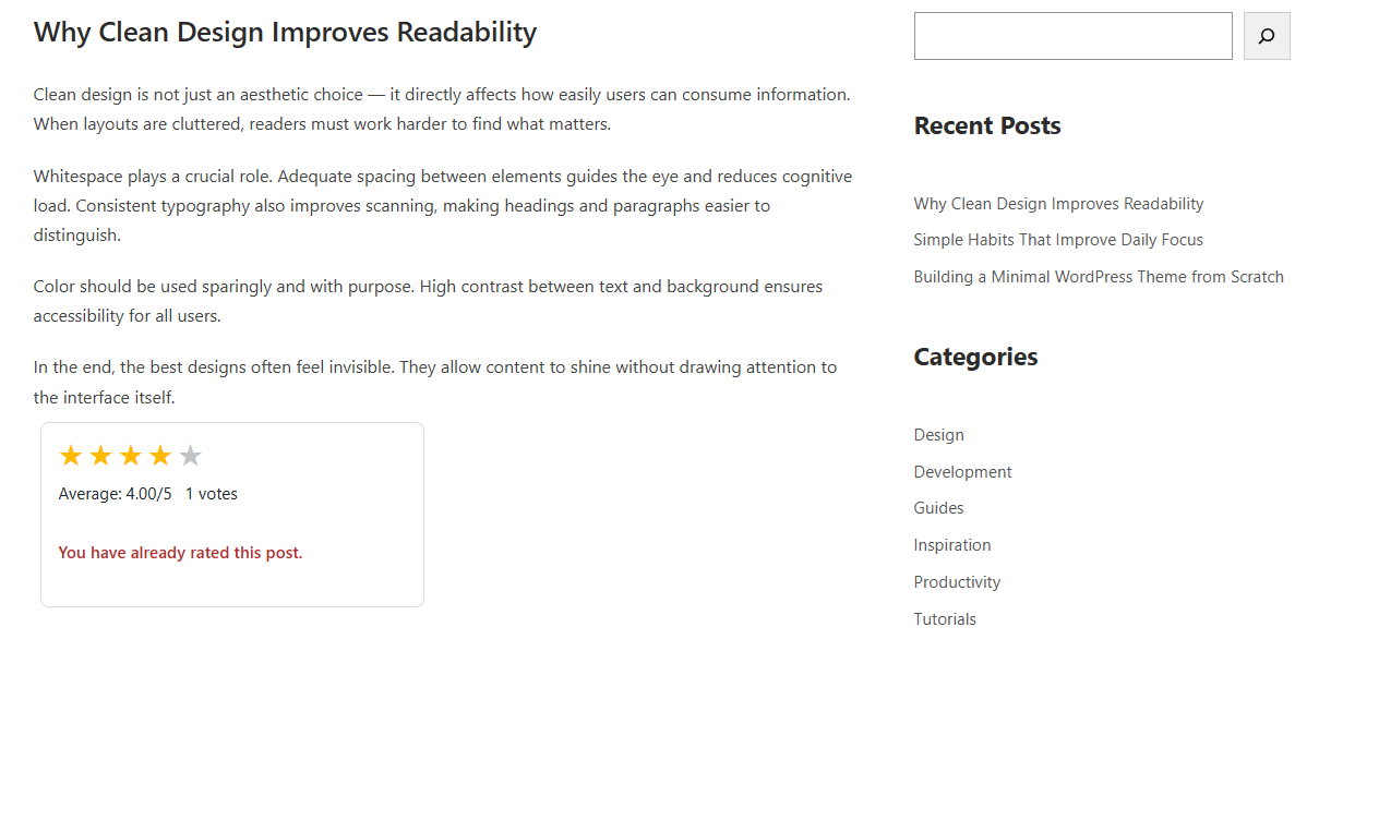 Duplicate vote message