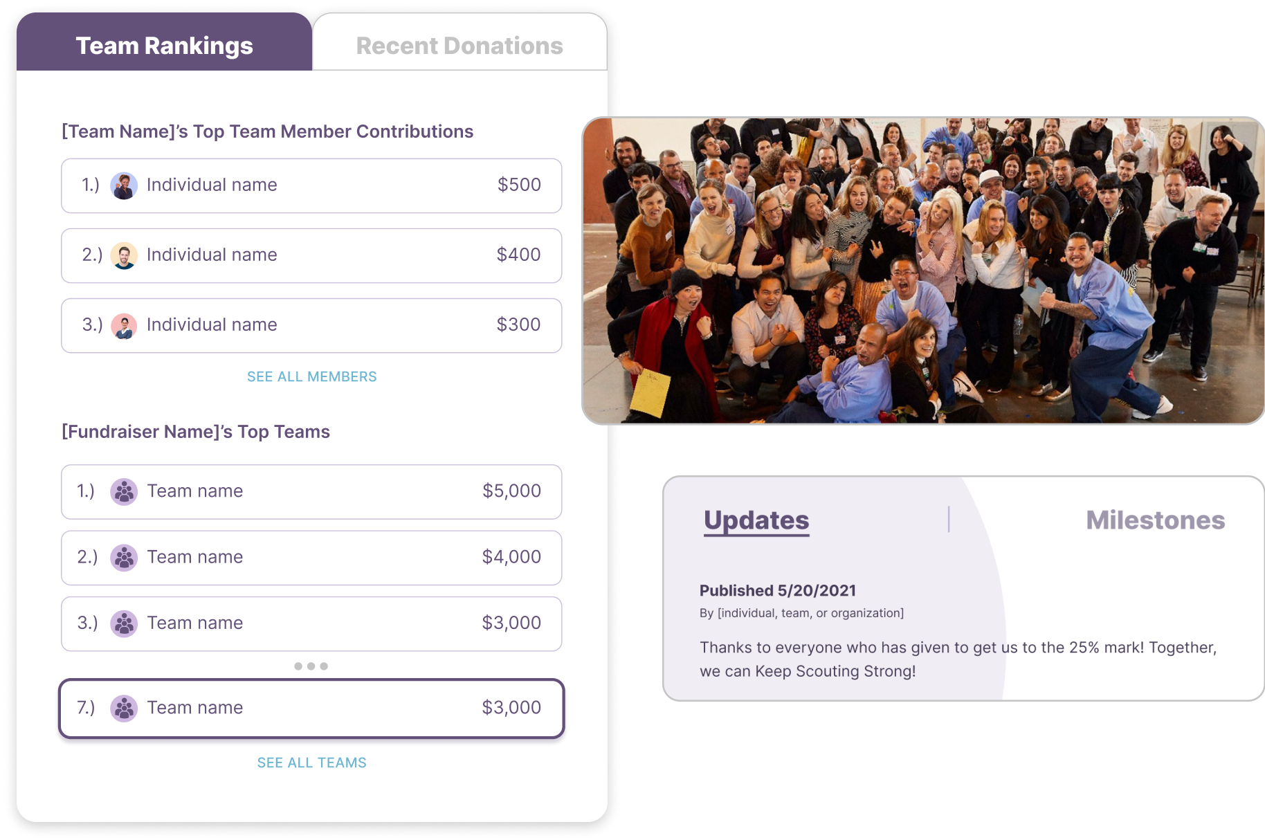 Help donors understand where their money is going by sharing how donations further your organization’s mission and magnify its impact.