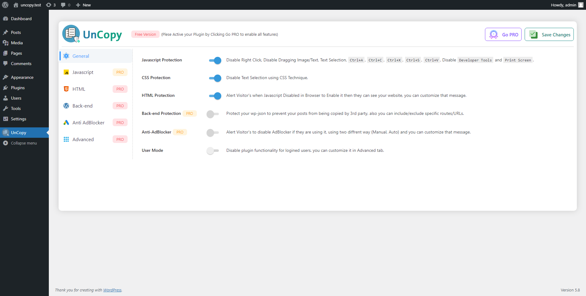 Free Version of the plugin