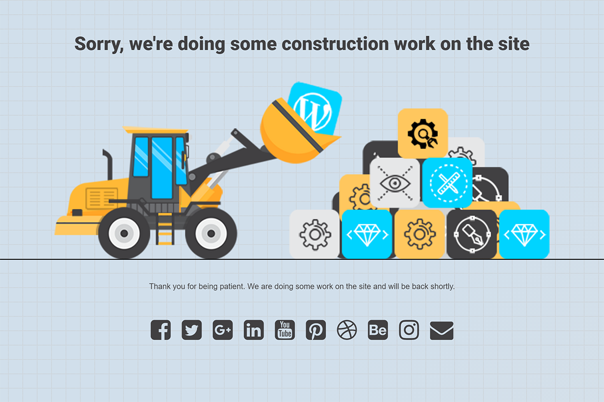 Under Construction Text theme