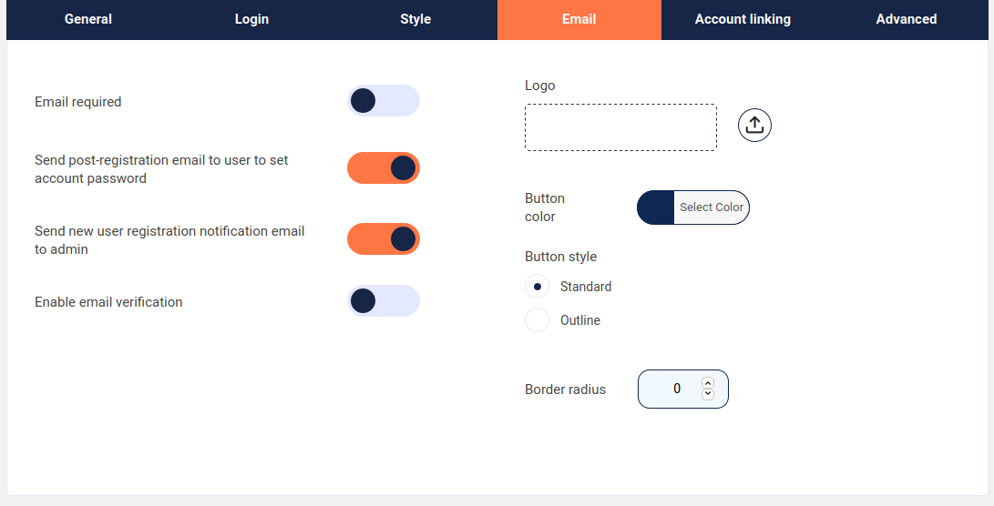 Email options: is email of your new users required ...