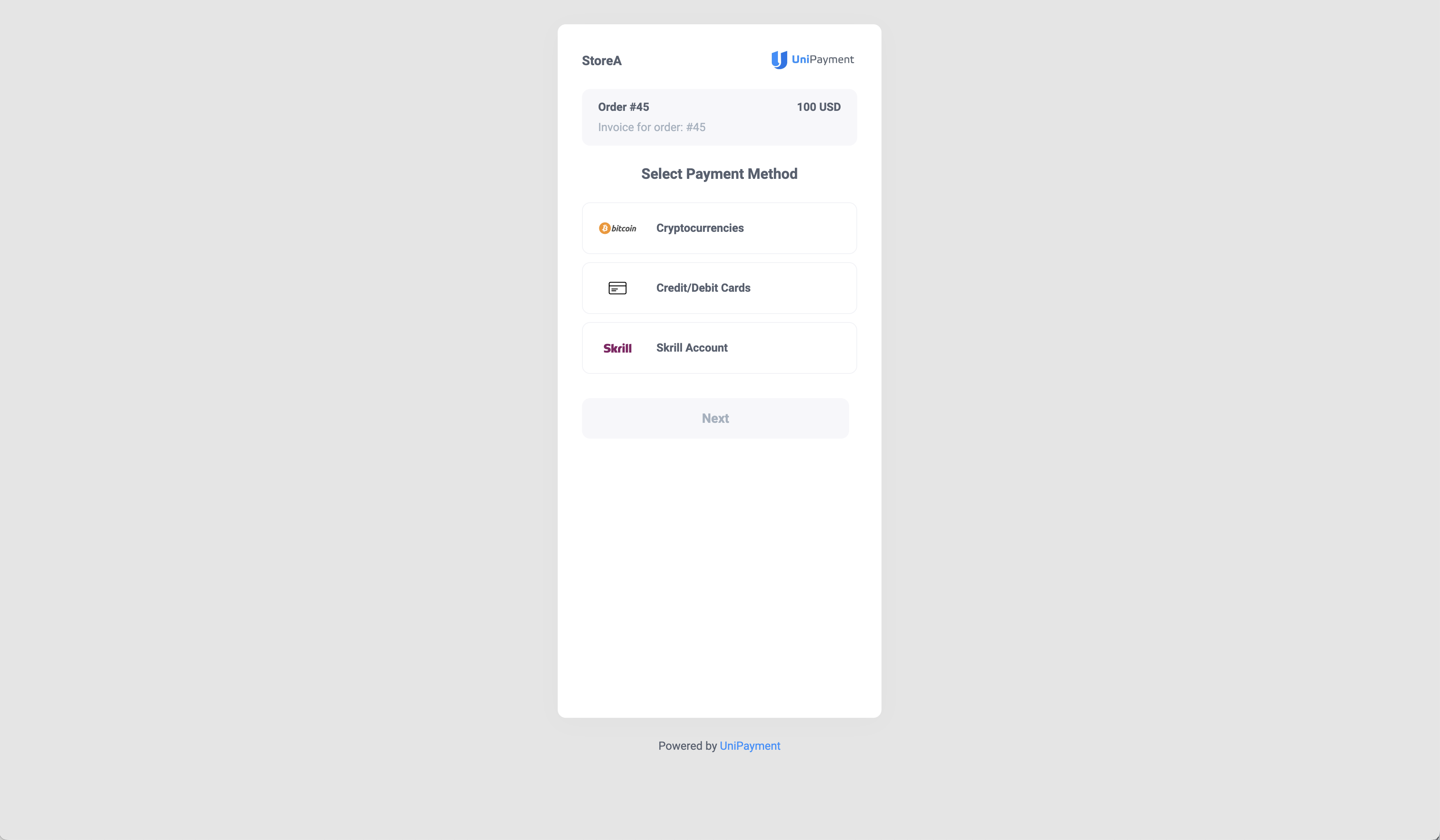 UniPayment hosted checkout - UniPayment mark the invoice as paid after some confirmations