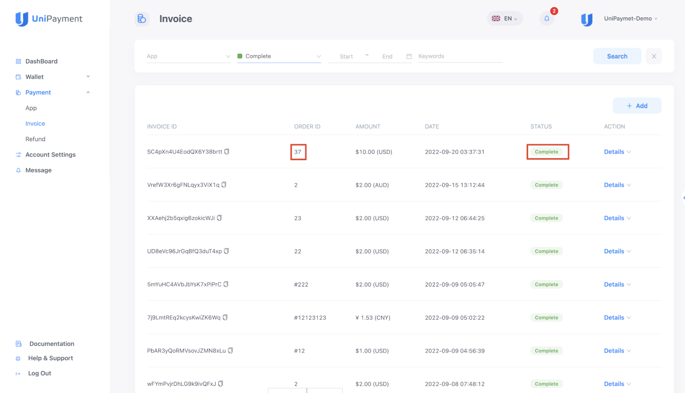 WordPress WooCommerce admin dashboard - order view