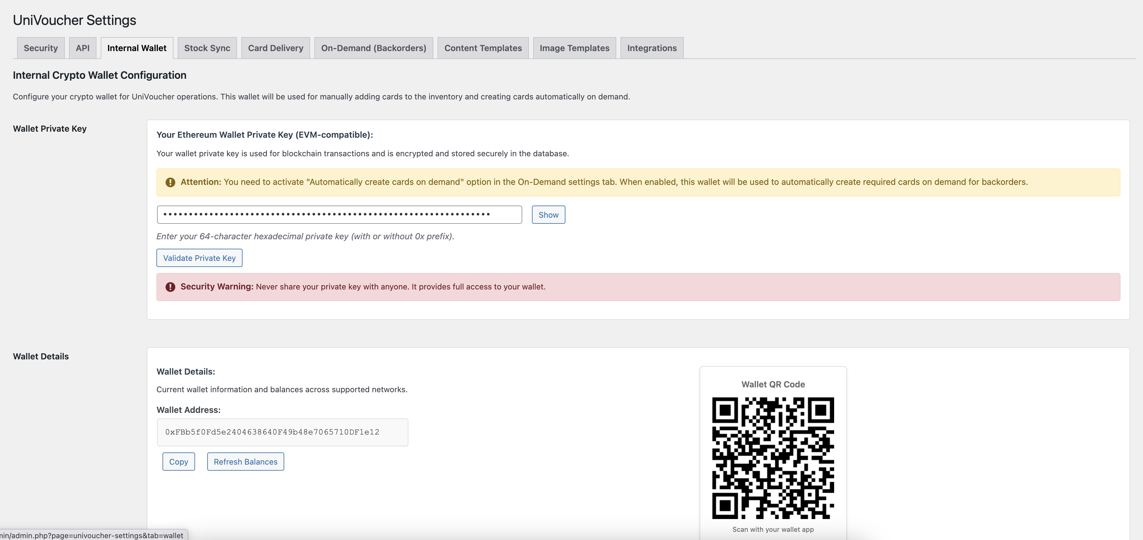 On-demand automation settings for backordered products with automatic card creation