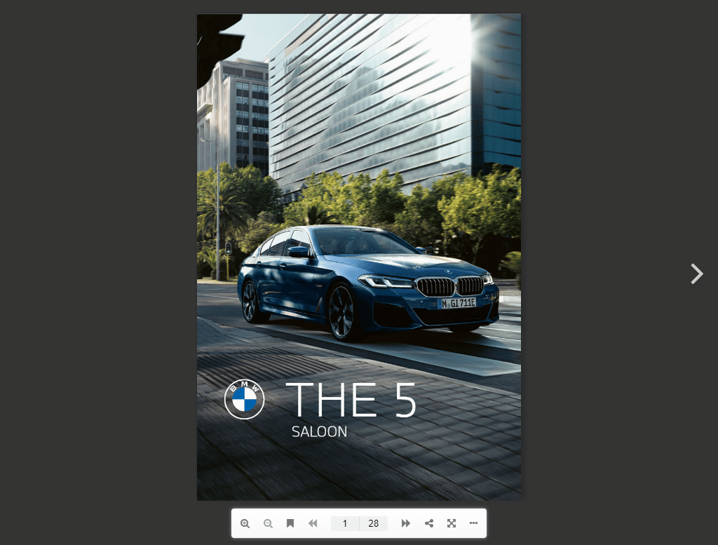 Tilted symmetrically flipping pages