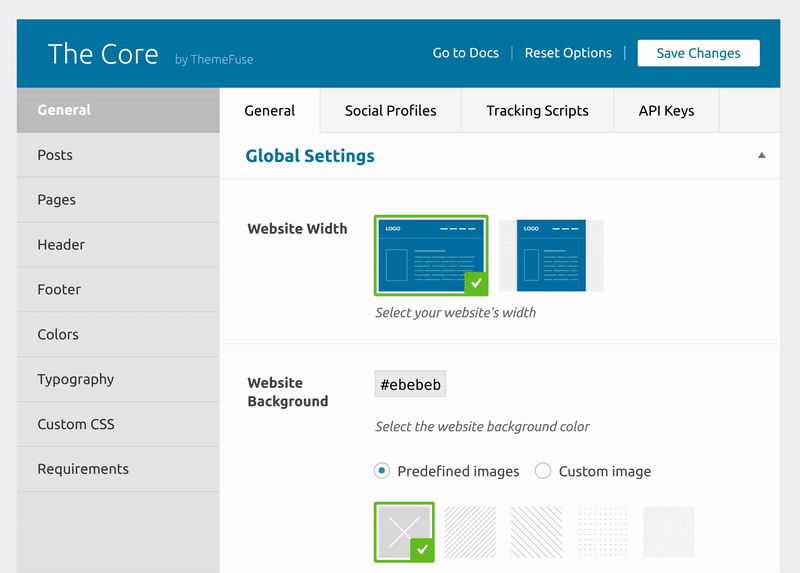 Create a page by adding the columns structure you want.