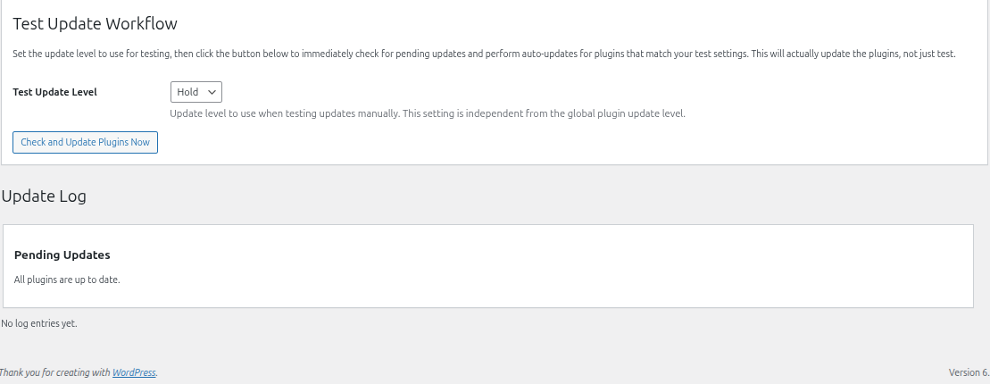 Pending Updates – Color-coded view showing which updates will auto-apply (green) and which are blocked (red).