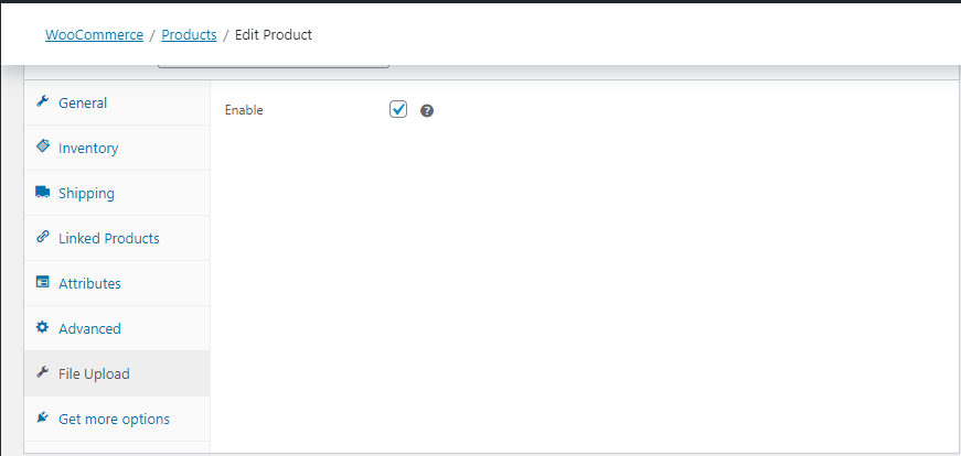 WooCommerce Upload Addon Admin Settings