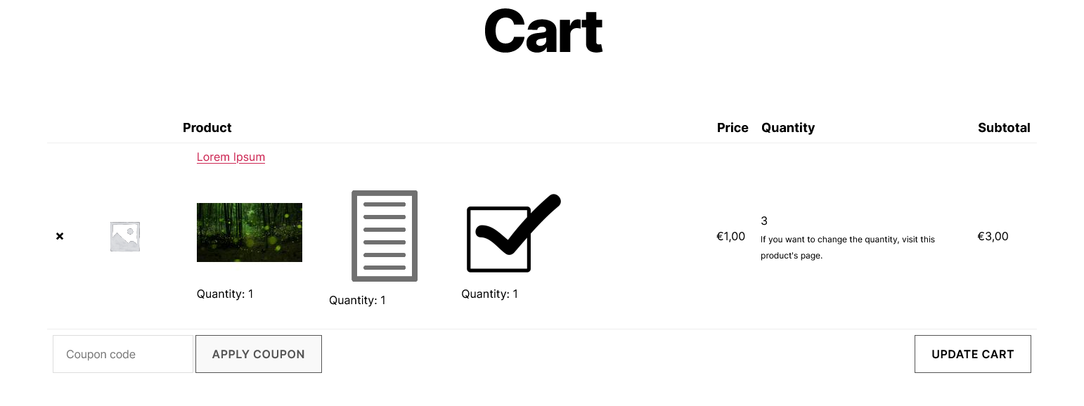 Cart page.