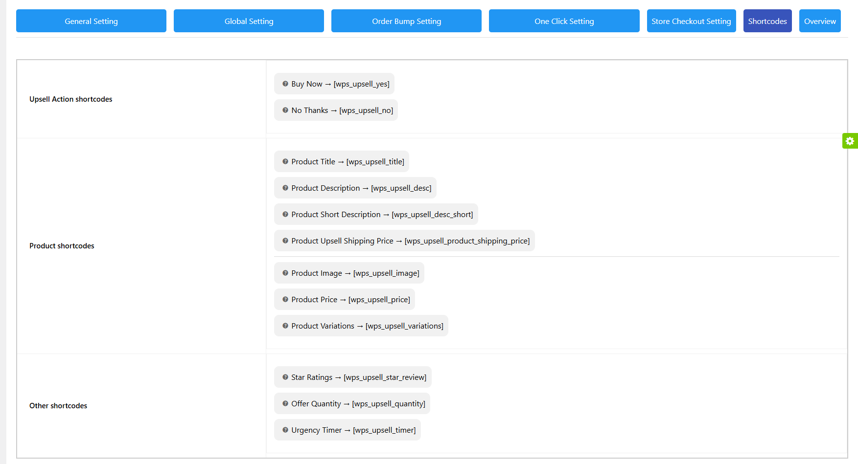 One Click Settings – Savel Funnel Settings – Upsell Funnel Settings