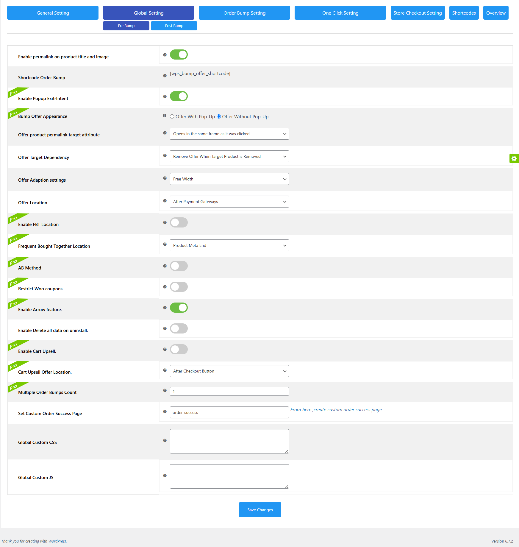 One Click Settings – Savel Funnel Settings – Funnel Offers