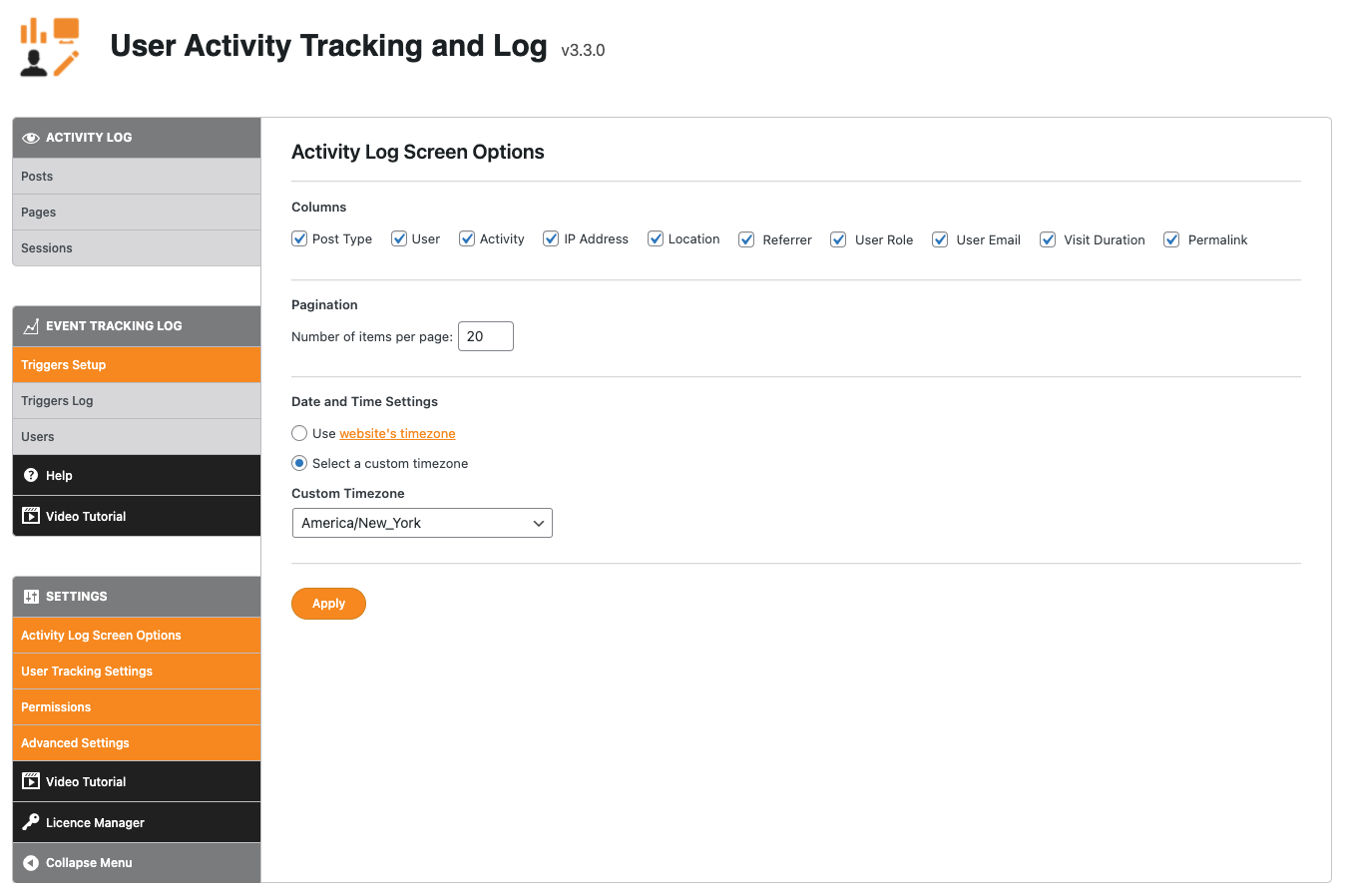 User Activity Tracking and Log - Activity Log - Post Type