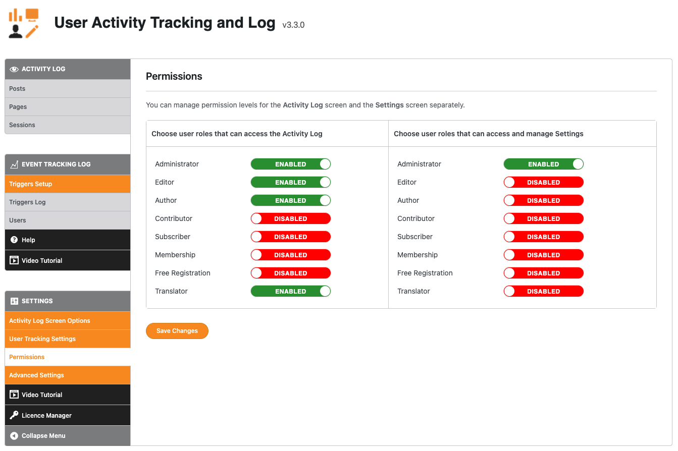 User Activity Tracking and Log - Event Tracking Log - All [Premium]