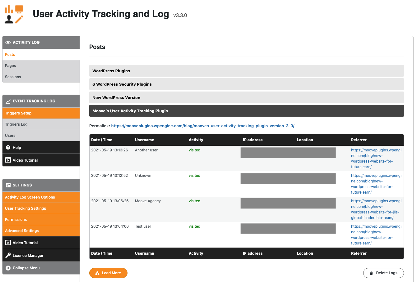 User Activity Tracking and Log - Event Tracking Log - Drill-down View [Premium]