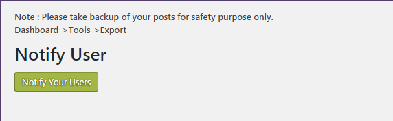 UDN Notify UI page.