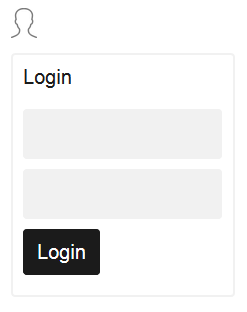 Default settings while logged out.