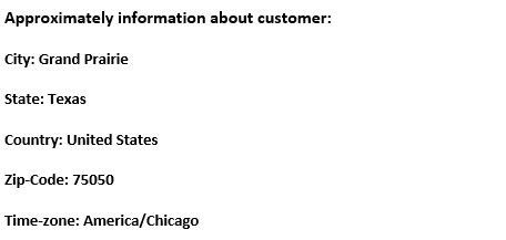 And later in your email you should include user/customer information according to his/her internet provider.