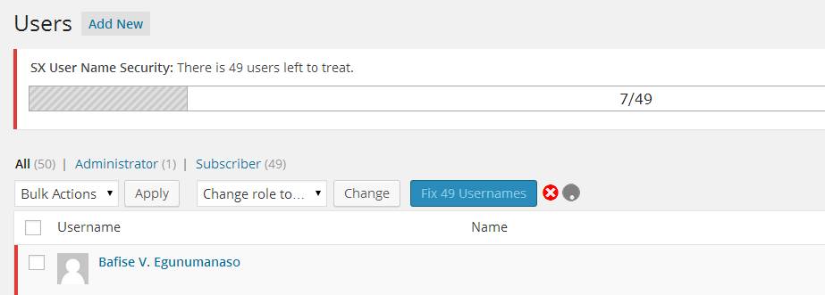 An administrator is able to secure all users at once