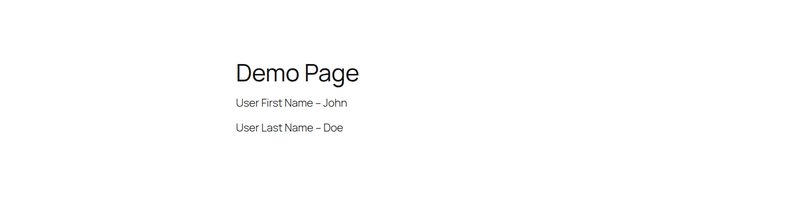 Display the user info on the page