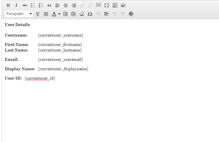 Edit post with User Shortcodes
