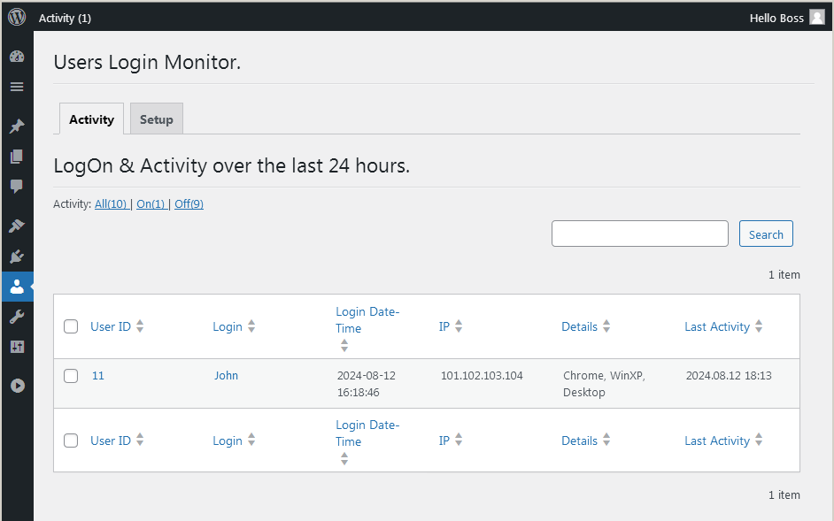 screenshot-3.png Activity Page.