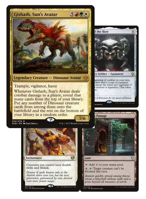 Hovering with the cursor over one card will zoom it