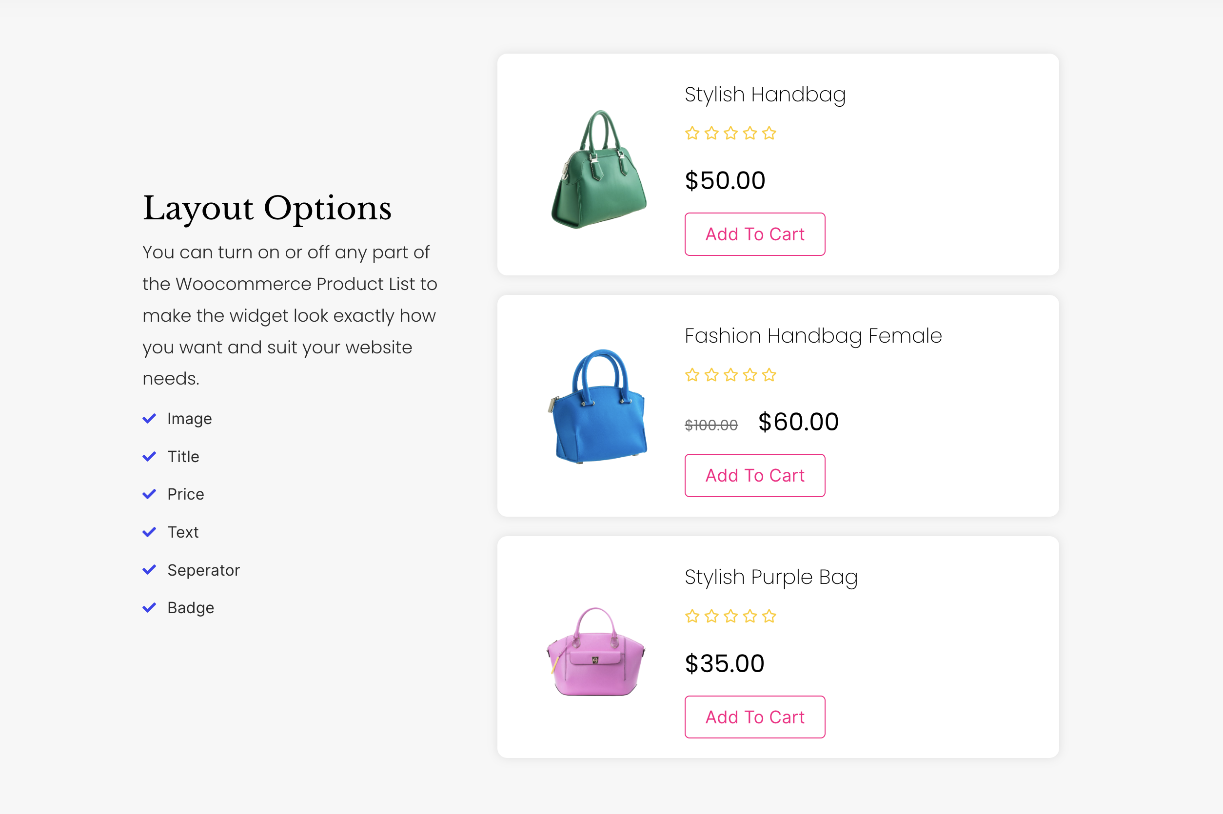 Woocommerce Product Layout.