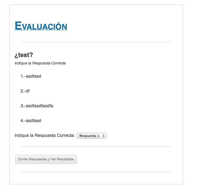 A view of evaluations at the end of a lesson