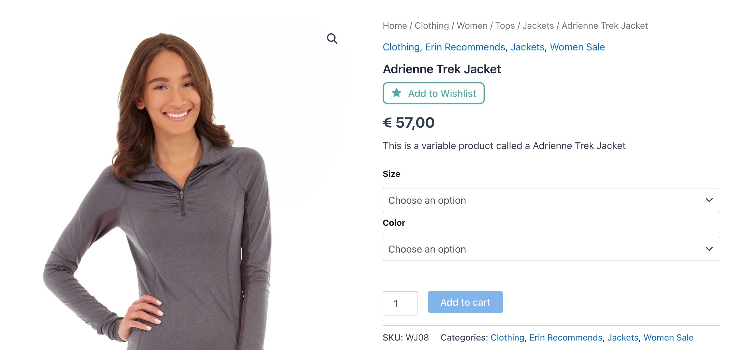 Product Page Integration - Stylish "Add to Wishlist" button seamlessly integrated on product pages