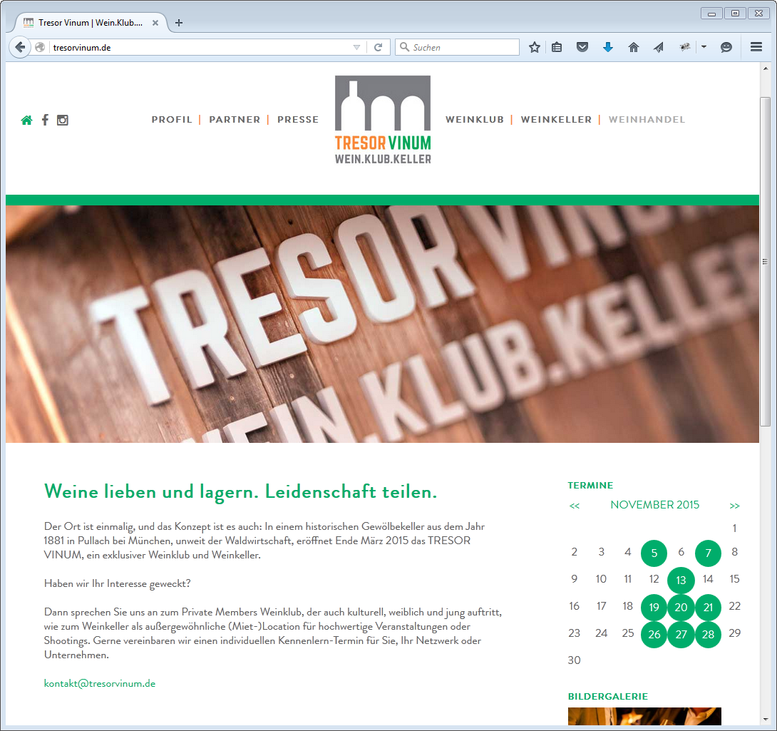 Kleiner Kalender mit den Veranstaltungen aus VereinOnline, bei Bedarf nur eine bestimmte Menge, direkt blätterbar, per Tag: [vereinonline_kalender], zu sehen: http://tresorvinum.de/