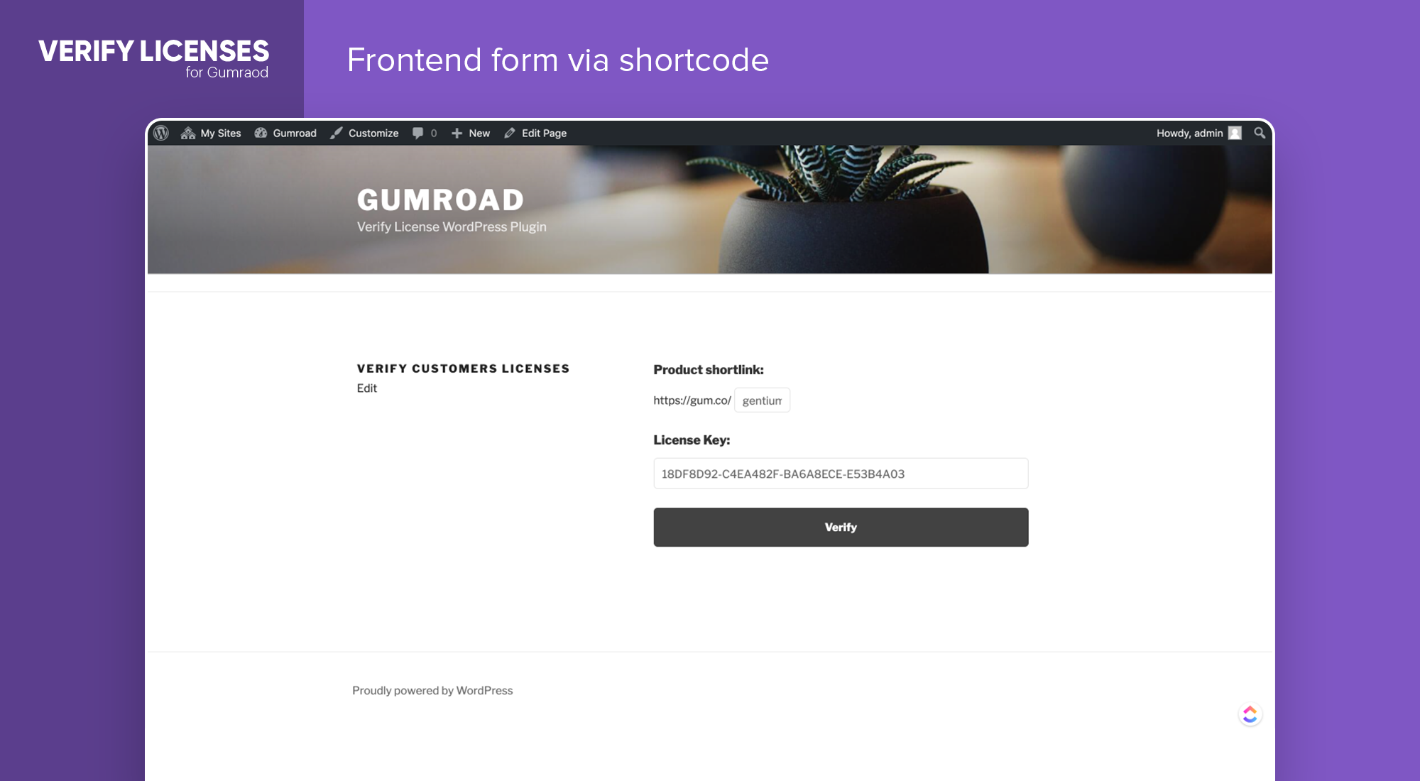 Frontend form via shortcake